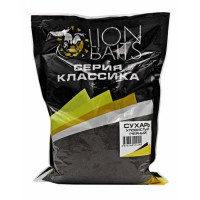 Сухарь не ароматизир. LION BAITS 1кг Чёрный