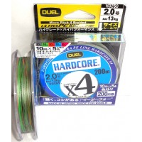 Плетёнка DUEL Hardcore X-FOUR x4 5-Color 200м 1,0 (0,171 18lb)