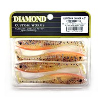 Виброхвост/твистер Diamond Shiner ШУМОВОЙ 4" 12 <упаковка>