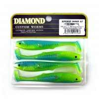 Виброхвост/твистер Diamond Shiner ШУМОВОЙ 4" PAL20 <упаковка>