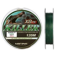 Плетёнка MIFINE KILLER X8PE 135м 0,14 (зеленый)