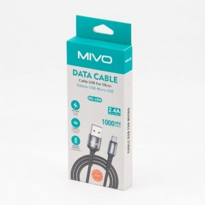 Кабель USB Mivo MX-45M USB-Micro 1м 2,4А в оплётке
