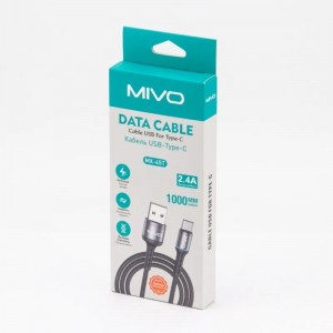 Кабель USB Mivo MX-45T USB-Type-C 1м 2,4А в оплётке