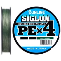Плетёнка Sunline SiGLON PEx4 150м 2,5 (40 lb 0,270) Dark Green