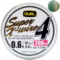 Плетёнка DUEL Super X-Wire x4 5-Color 200м 0,8 (0,15 14lb)