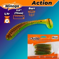 Виброхвост/твистер Minoga ACTION 3,0" 8шт #226