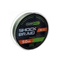 Шок-лидер CARP PRO Shock Braid PE X4 зеленый 25lb 50м 0.16