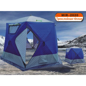 Палатка зимняя 6-угольная 3-слойная 3х3х2м арт.MiR 2020