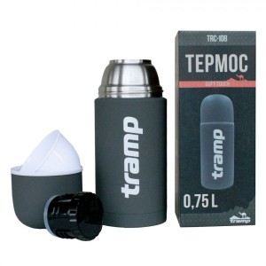Термос Tramp 0,75 л. Soft Touch арт.TRC-108 серый