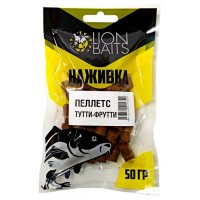 Пеллетс насадочный LION BAITS Наживка с резинкой 8мм 50гр Тутти-Фрутти