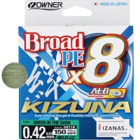 Плетёнка OWNER Kizuna X8 Broad PE green 135м 0,33мм