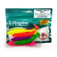 Виброхвост/твистер RAPTOR Thread T-Tail 4" <упаковка>