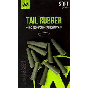 Конус безопасной клипсы жесткий VN Tackle Tail Rubbers Soft 10шт